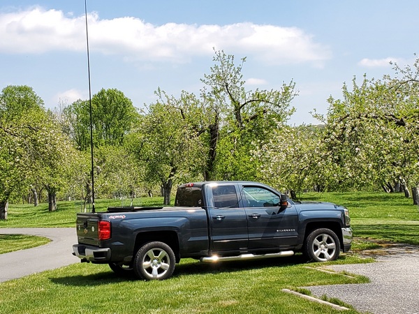Parked among the blossoms at Hopewell Furnance National Historic Site (K-0834, KFF-0834)