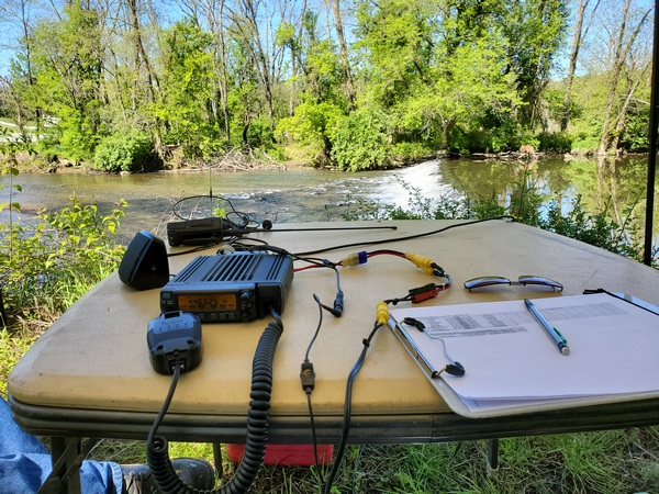 My old Icom 207H. It was replaced shortly after taking this picture, due to an issue with the push-to-talk button.
