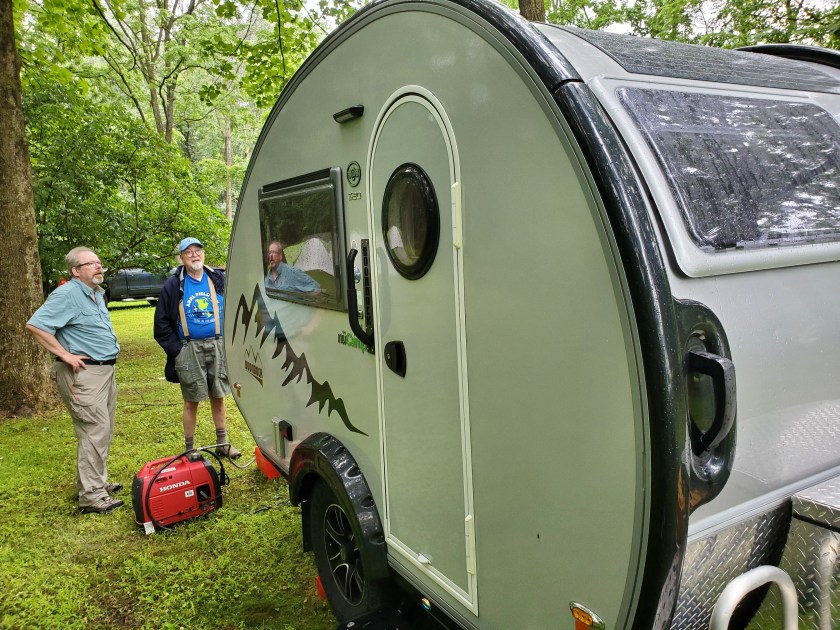 NK1N and K3YTR admiring the trailer Ed K3YTR rented for the weekend