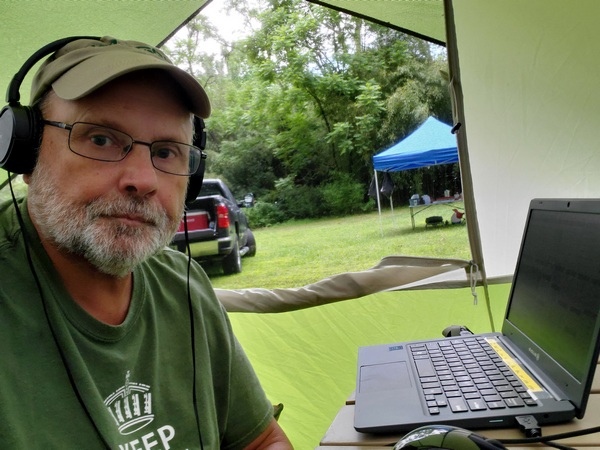 WB3GCK operating from the tent