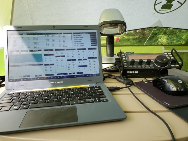 The Evolve e-book in use during this year's Field Day