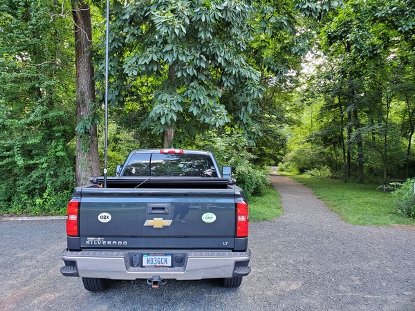 My parking spot in French Creek State Park near the Hopewell Lake Trail