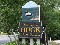 Duck, North Carolina, welcome sign