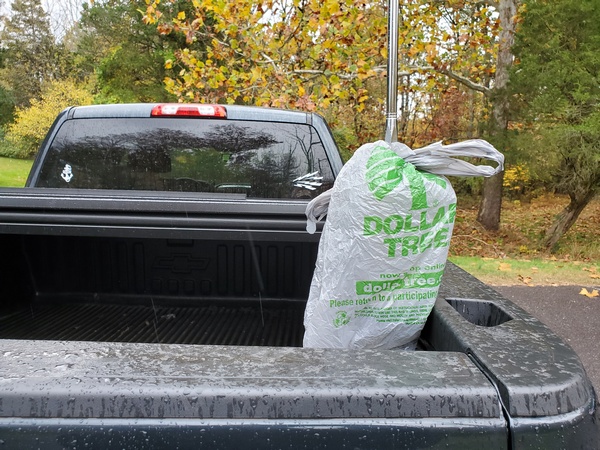 An improvised "raincoat" for my homebrew loading coil