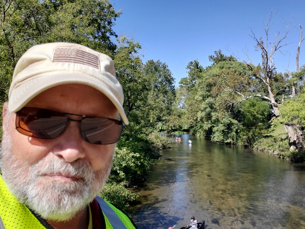 A selfie taken from my vantage point on the bridge during the Marshalton Triathlon