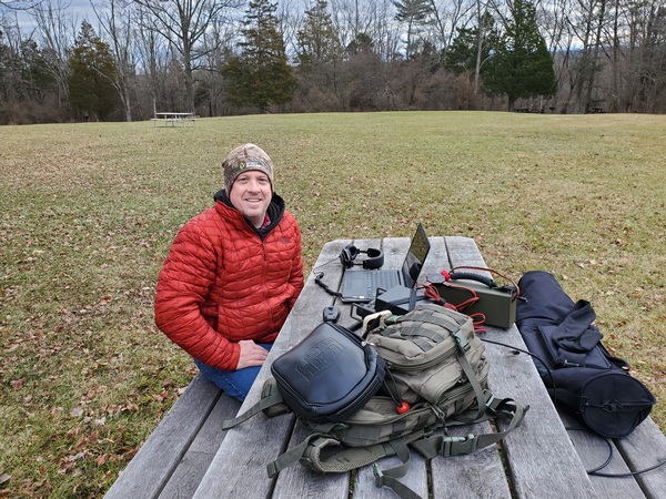 KC3HRV getting ready to activate Evansburg State Park (K-1351)