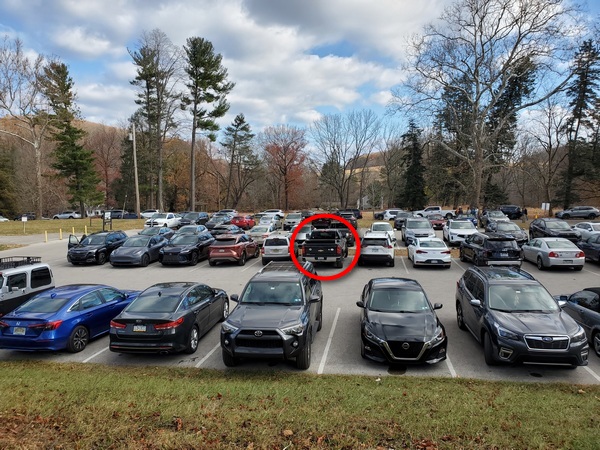 That's me in the middle of all those cars