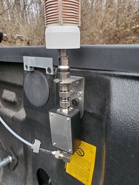 The choke installed at the antenna's feedpoint