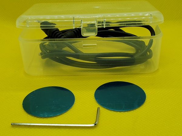 The accessories that came with the mini straight key. (Not shown is an adhesive rubber square that I attached to the bottom of the key.)