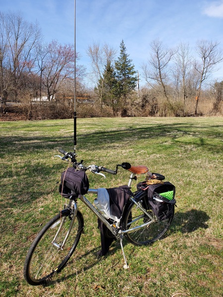 Set up and on the air in the park