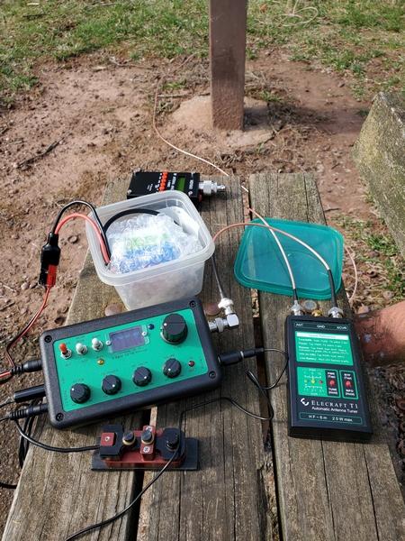 My Penntek TR-35 set up on a park bench