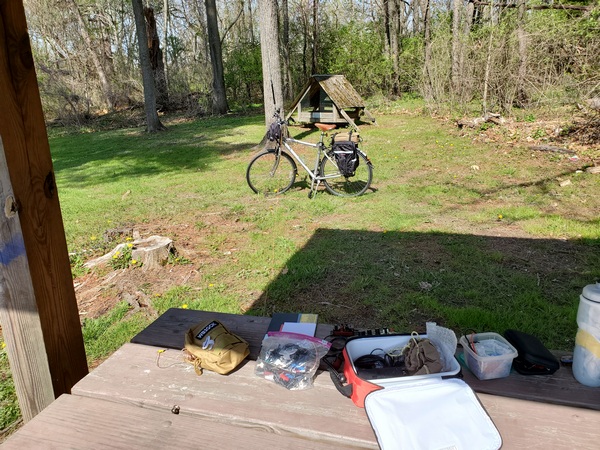 The view from the covered picnic table I was using.