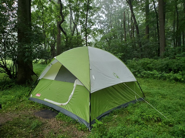 The area in front of my tent got muddier as the weekend progressed. The ground underneath the tent was just as bad.