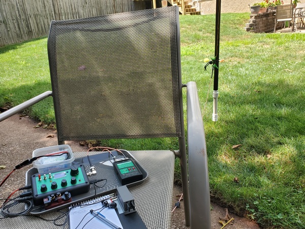 WB3GCK equipment set up for the 2025 Flight of the Bumblebees contest