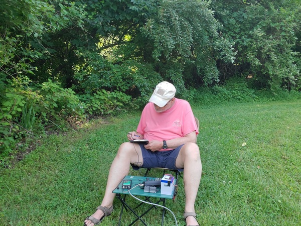 WB3GCK operating in the SKCC WES contest at Ridley Creek State Park (US-1414, KFF-1414)