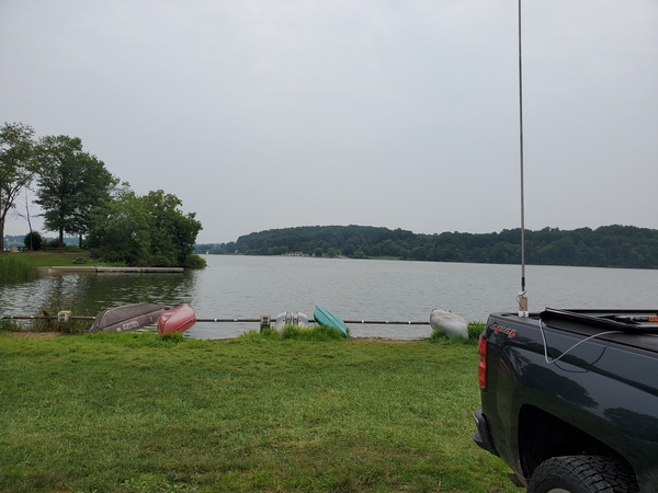 Hazy morning at Marsh Creek Lake