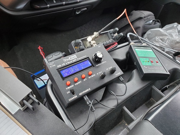 My HB-1B transceiver during a POTA/WWFF activation at Marsh Creek State Park (US-1380/KFF-1380)