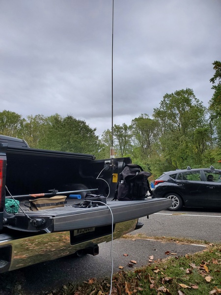 My 12-foot loaded whip mounted on my truck