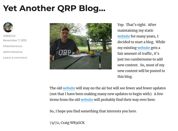 The first post on this blog