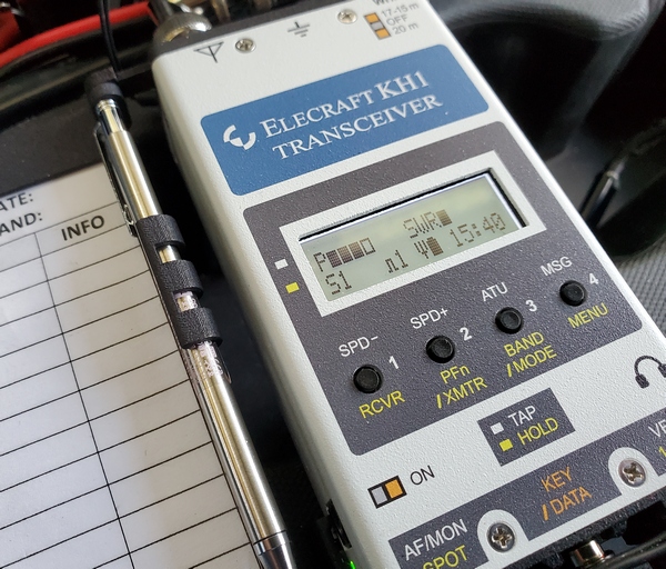 My KH1 showing 3.5 watts on 15M