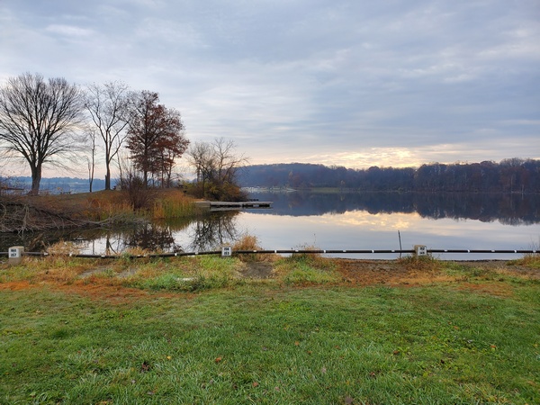 Marsh Creek Lake on a hazy morning