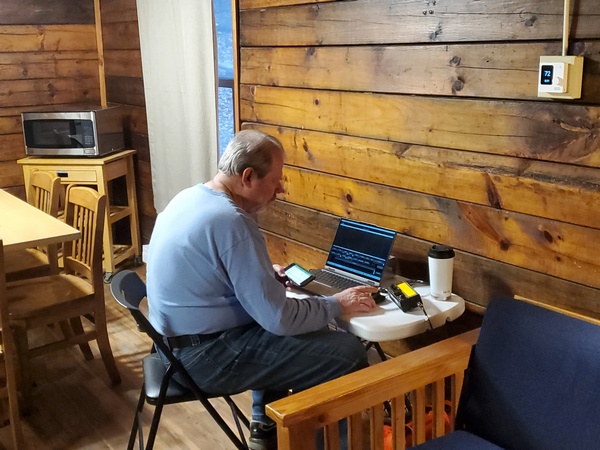 Glen NK1N operating from the cabin