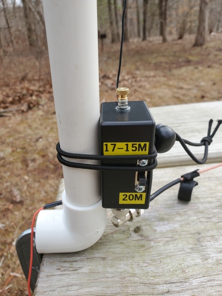 Matchbox attached to the PVC pipe picnic table mount