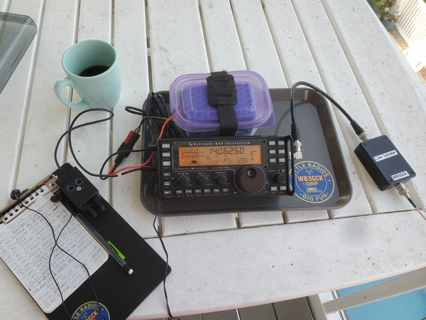 My KX3 setup for some early morning operating