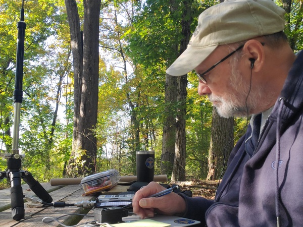 Operating at Evansburg State Park with the KH1 and Gabil antenna