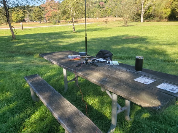 My picnic table setup