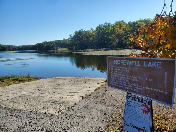 The Hopewill Lake boat launch at French Creek State Park